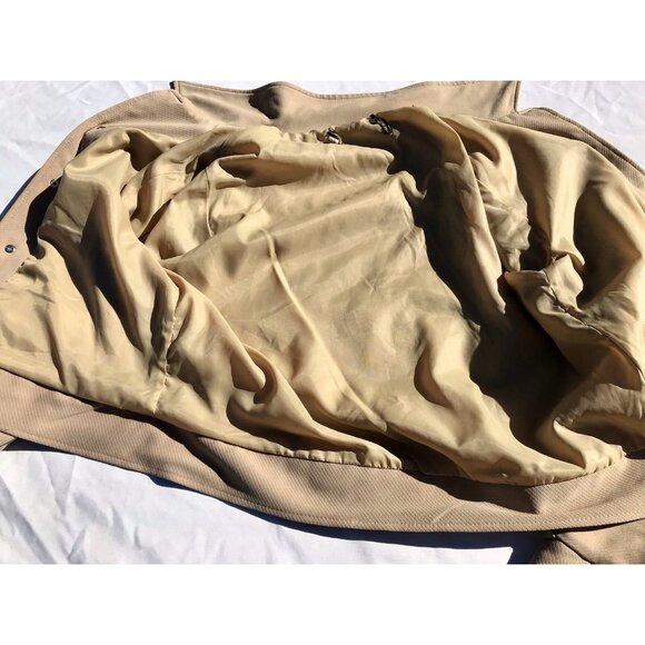 Vtg 70s Mens Tan Haggar Leisure Jacket 42 Big Collar Textured Poly Western Pearl - Picture 12 of 16